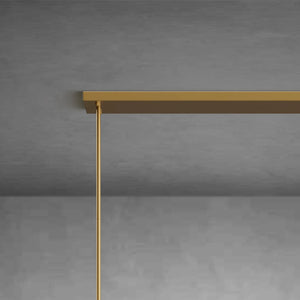 Modern Linear Chandelier with Clear Glass Cylinder Lights for Dining Room