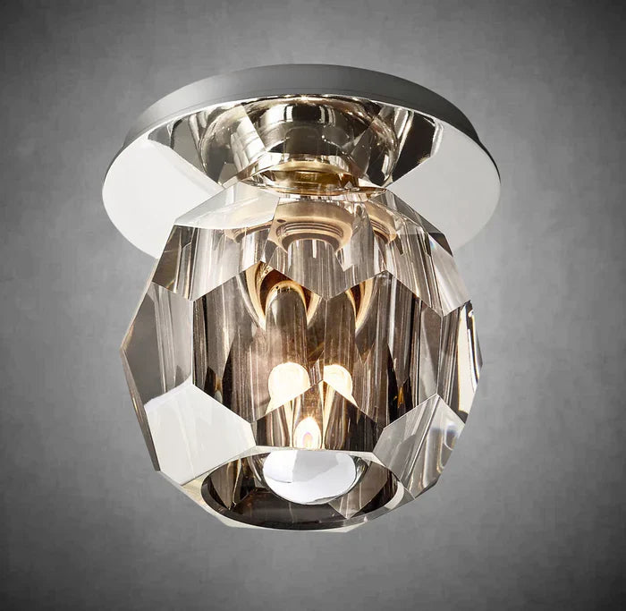 Bille De Crystal Glass Petite Flushmount