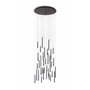 Bellini Round Metal Tubular Pendant Light Chandelier