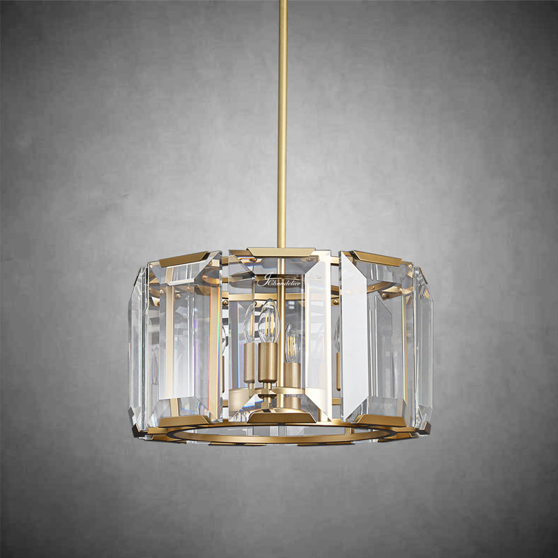 Harlew Crystal Round Chandelier 19"