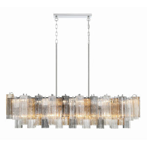 Addis 51'' Modern Linear Chandelier for Dining Room-Chrome-Autumn-