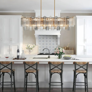 Addis 51'' Modern Linear Chandelier for Dining Room-