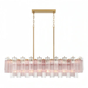Addis 51'' Modern Linear Chandelier for Dining Room-Brass-Spring-Arialamps
