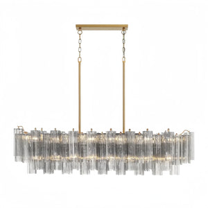 Addis 51'' Modern Linear Chandelier for Dining Room-Brass-Autumn-