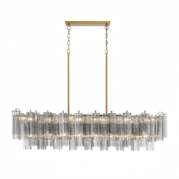 Addis 51'' Modern Linear Chandelier for Dining Room-Brass-Autumn-