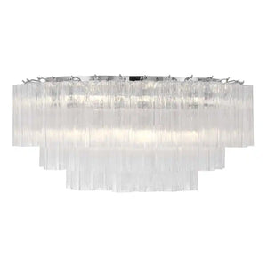 Addis Flushmount 22"/32"-32"-16 Lights-Polished Chrome-Clear-Arialamps