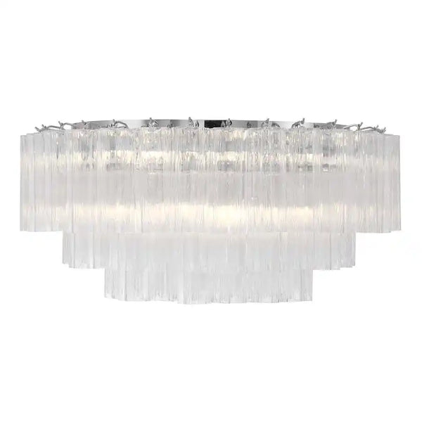 Addis Flushmount 22"/32"-32"-16 Lights-Polished Chrome-Clear-Arialamps