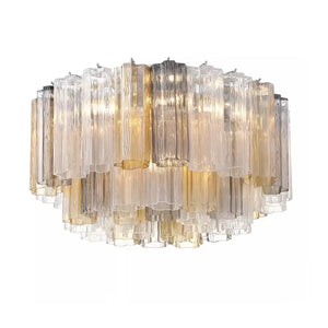 Addis Flushmount 22"/32"-22"-7 Lights-Polished Chrome-Autumn-Arialamps