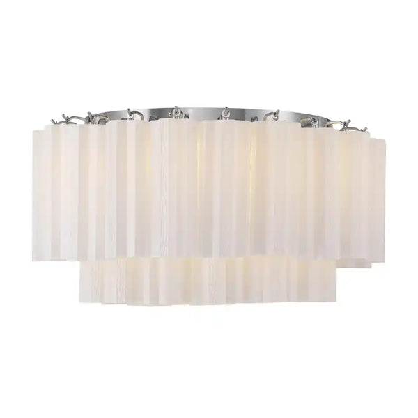 Addis Flushmount 22"/32"-22"-7 Lights-Polished Chrome-White-Arialamps