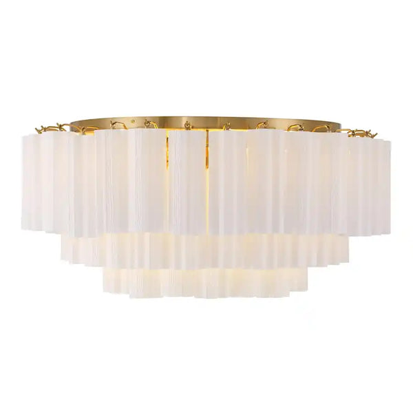 Addis Flushmount 22"/32"-32"-16 Lights-Brass-White-Arialamps