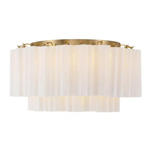 Addis Flushmount 22"/32"-22"-7 Lights-Brass-White-Arialamps