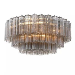 Addis Flushmount 22"/32"-32"-16 Lights-Brass-Smoke-Arialamps