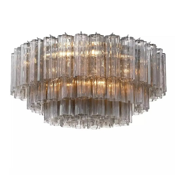 Addis Flushmount 22"/32"-32"-16 Lights-Brass-Smoke-Arialamps