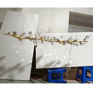 Addison 72" Linear Crystal chandelier - Arialamps