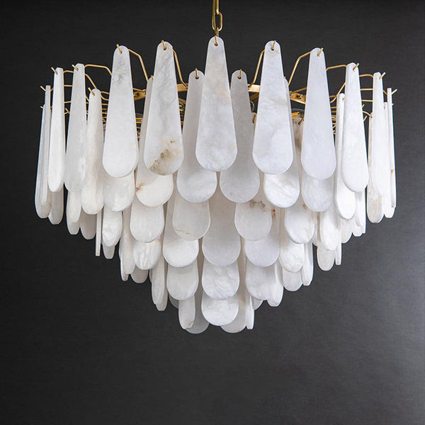 Alabaster Anne Foyer Art Chandelier-Arialamps