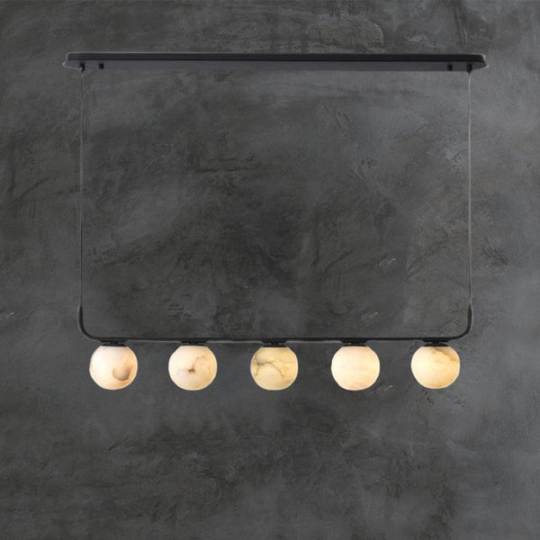 Alabaster Anne Island Chandelier 5 Lights-Arialamps