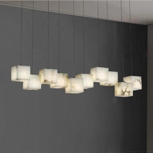 Alabaster Box Linear Chandelier-Arialamps