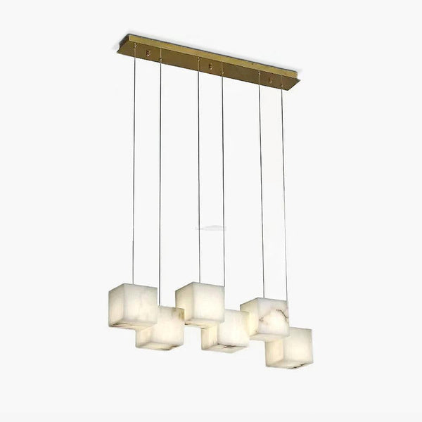 Alabaster Box Linear Chandelier-Arialamps