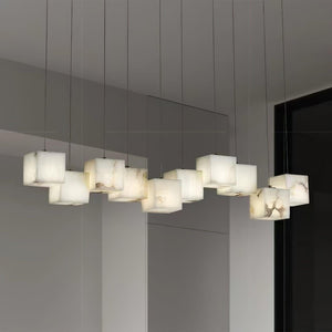 Alabaster Box Linear Chandelier-Arialamps