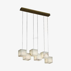Alabaster Box Linear Chandelier-Arialamps