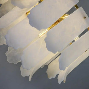 Alabaster Brass Multi-Layer Chandelier Lamp-Arialamps