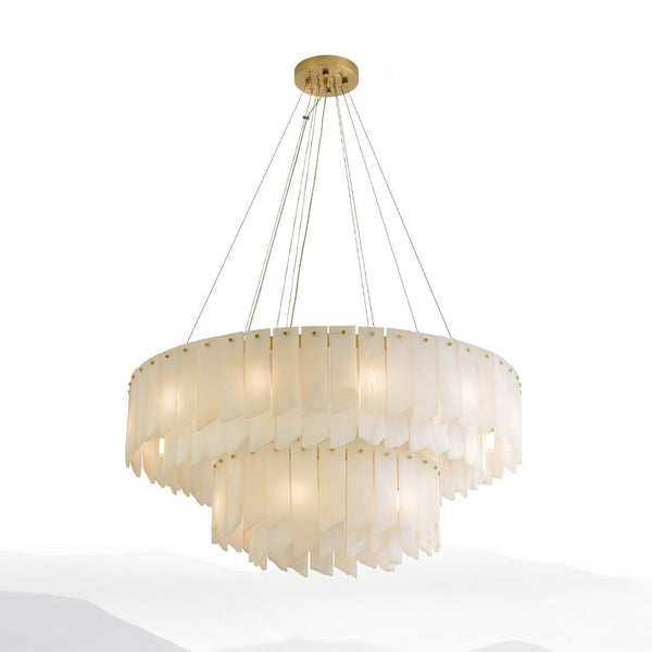 Alabaster Cascade Tiered Chandelier 27.6-Arialamps