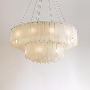 Alabaster Cascade Tiered Chandelier 27.6-Arialamps