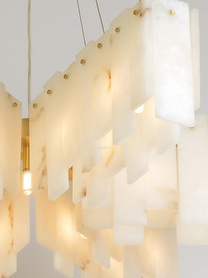 Alabaster Cascade Tiered Chandelier 27.6-Arialamps