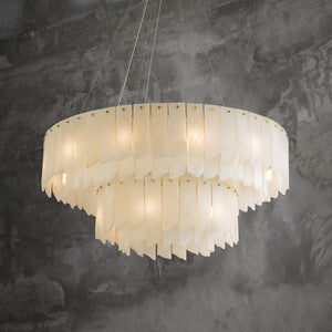 Alabaster Cascade Tiered Chandelier 27.6-Arialamps