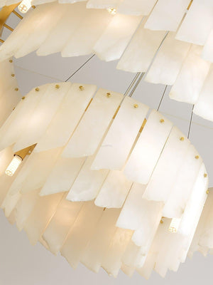 Alabaster Cascade Tiered Chandelier 27.6-Arialamps