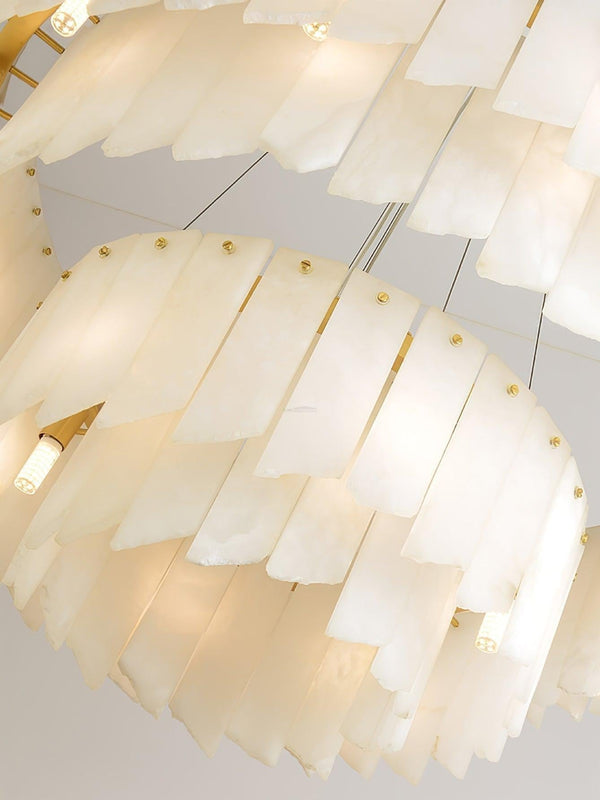 Alabaster Cascade Tiered Chandelier 27.6-Arialamps