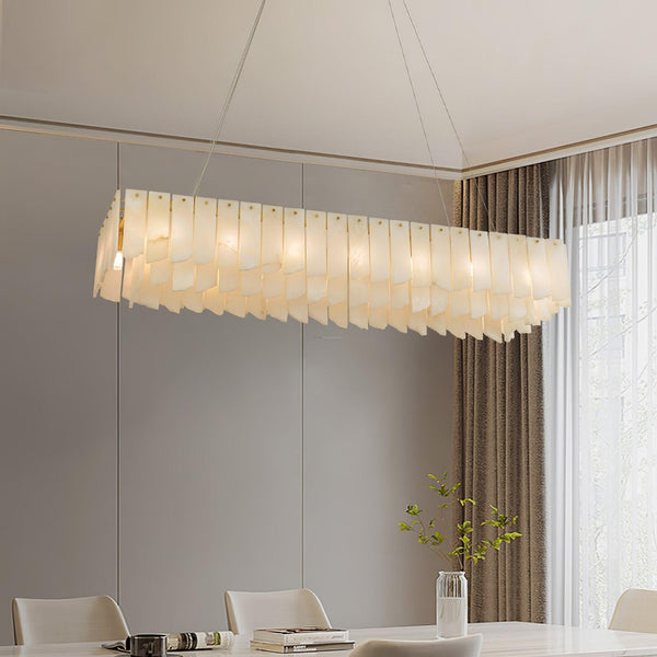 Alabaster Cascade Tiered Chandelier 27.6-Arialamps