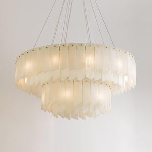 Alabaster Cascade Tiered Chandelier 27.6-Arialamps