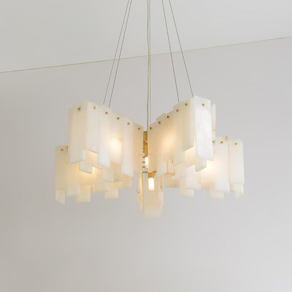 Alabaster Cascade Tiered Chandelier 27.6-Arialamps