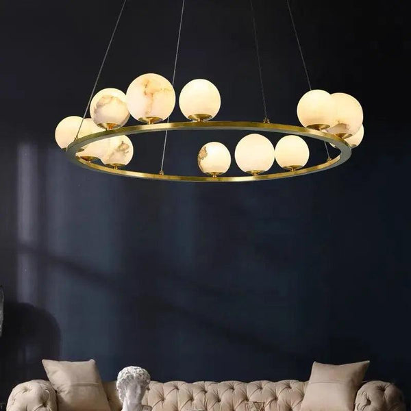 Alabaster Chandeliers Spain Dining Room-31.49"D*47.24"H-Arialamps