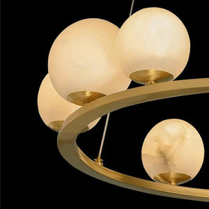 Alabaster Chandeliers Spain Dining Room-Arialamps