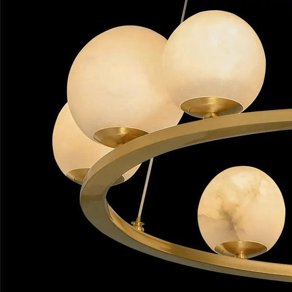 Alabaster Chandeliers Spain Dining Room-Arialamps