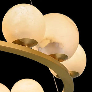 Alabaster Chandeliers Spain Dining Room-Arialamps