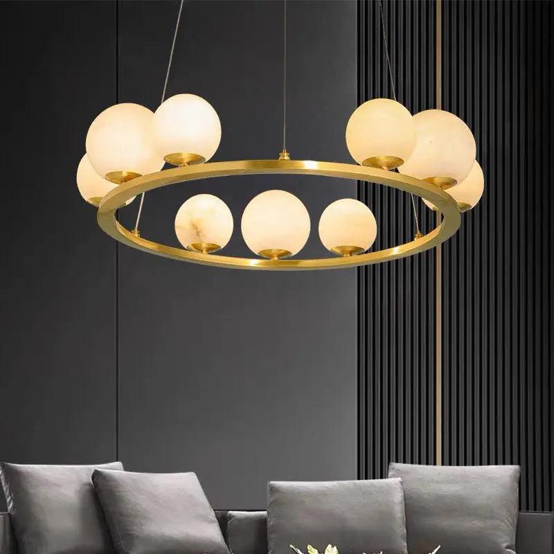 Alabaster Chandeliers Spain Dining Room-23.62"D*47.24"H-Arialamps