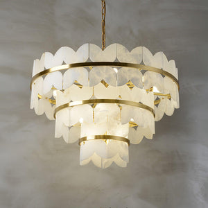 Alabaster Cloudscape Chandelier with 1/2 layer-Arialamps