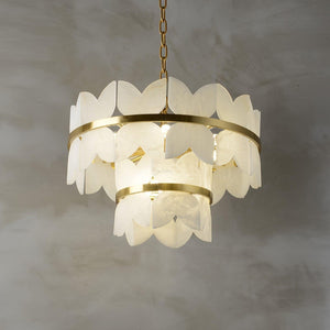 Alabaster Cloudscape Chandelier with 1/2 layer-Arialamps