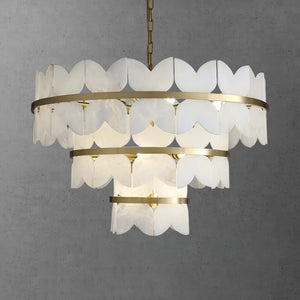 Alabaster Cloudscape Chandelier with 1/2 layer-Arialamps
