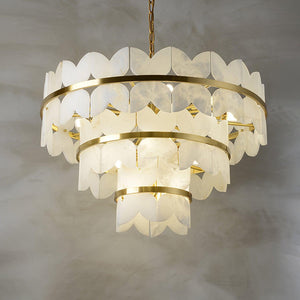 Alabaster Cloudscape Chandelier with 1/2 layer-3 layers 31.5" x H 19.7" / Dia 80cm x H 50cm-Arialamps