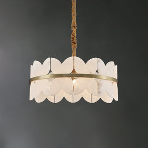 Alabaster Cloudscape Chandelier with 1/2 layer-1 layer 23.6" x H 8.7" / Dia 60cm x H 22cm-Arialamps