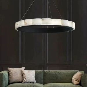 Alabaster Cloudy Chandelier-Chandelier-Arialamps