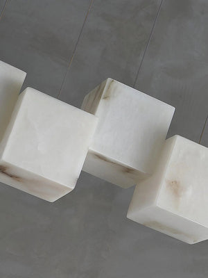 Alabaster Cubic Linear Chandelier-Chandelier-Arialamps