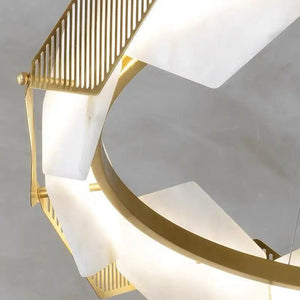 Alabaster Diamond Shaped Modern Chandelier-Arialamps