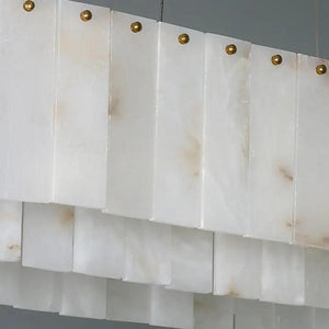 Alabaster Dining Room Round Chandelier Lighting-Arialamps