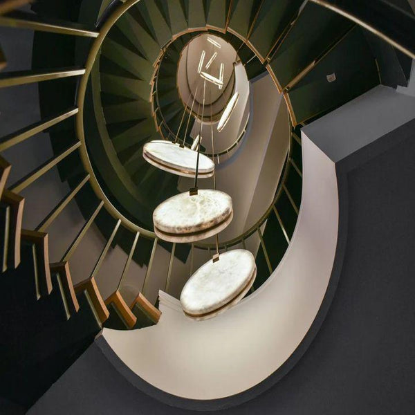 Alabaster Disc Pendant Light-Pendant for living room,Pendant for kitchen,Pendant for bathrooms,Pendant for bedrooms,Pendant for foyer,Pendant for stairways,Pendant for dining room-Arialamps