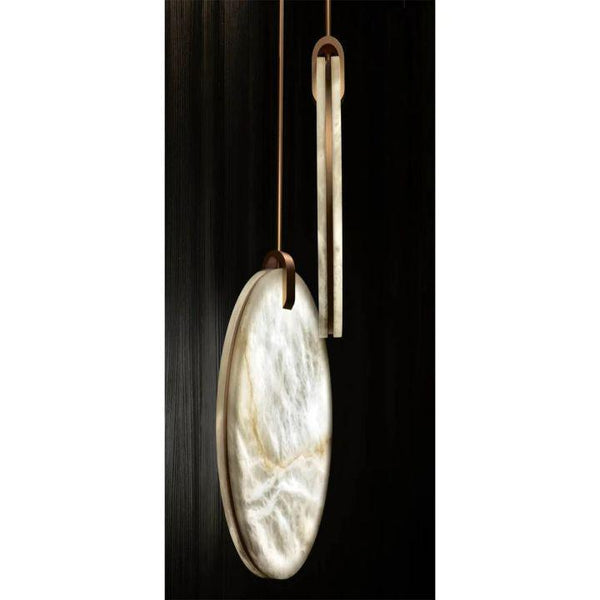 Alabaster Disc Pendant Light-Pendant for living room,Pendant for kitchen,Pendant for bathrooms,Pendant for bedrooms,Pendant for foyer,Pendant for stairways,Pendant for dining room-Arialamps